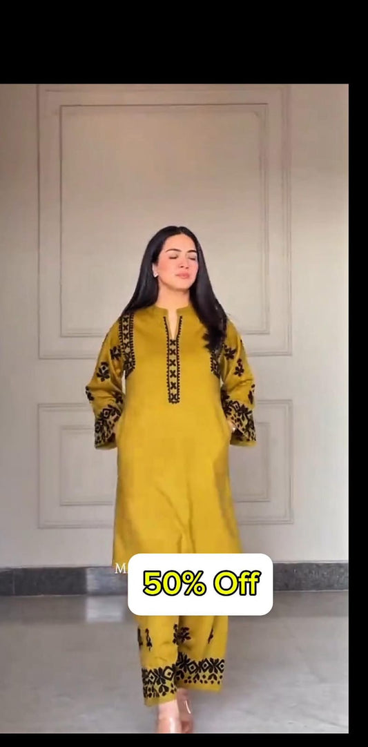 Alisha Embroidery 2 Piece Stitched