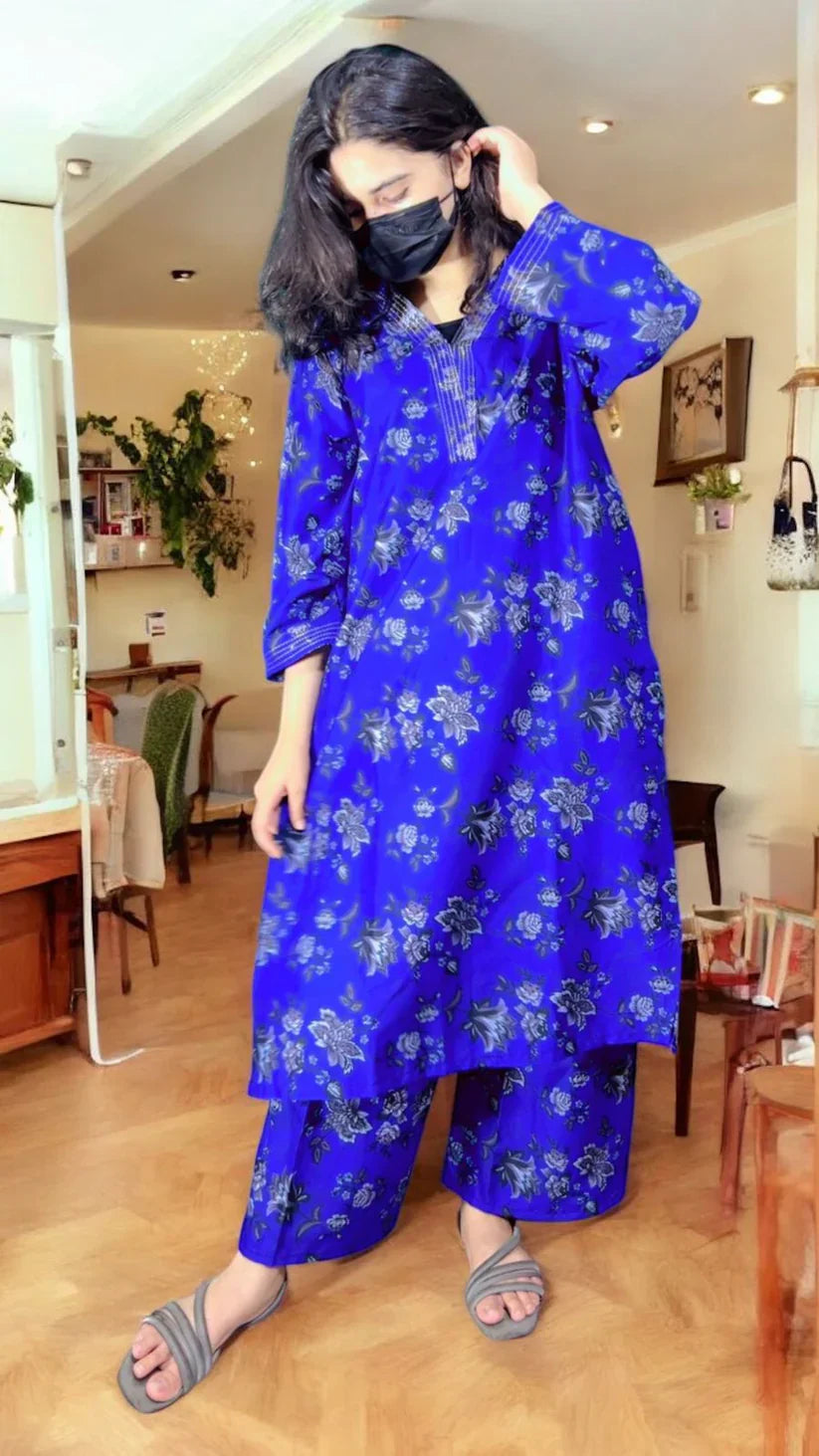 Seerat digital print Stitched 2 Piece suit long length pocket style