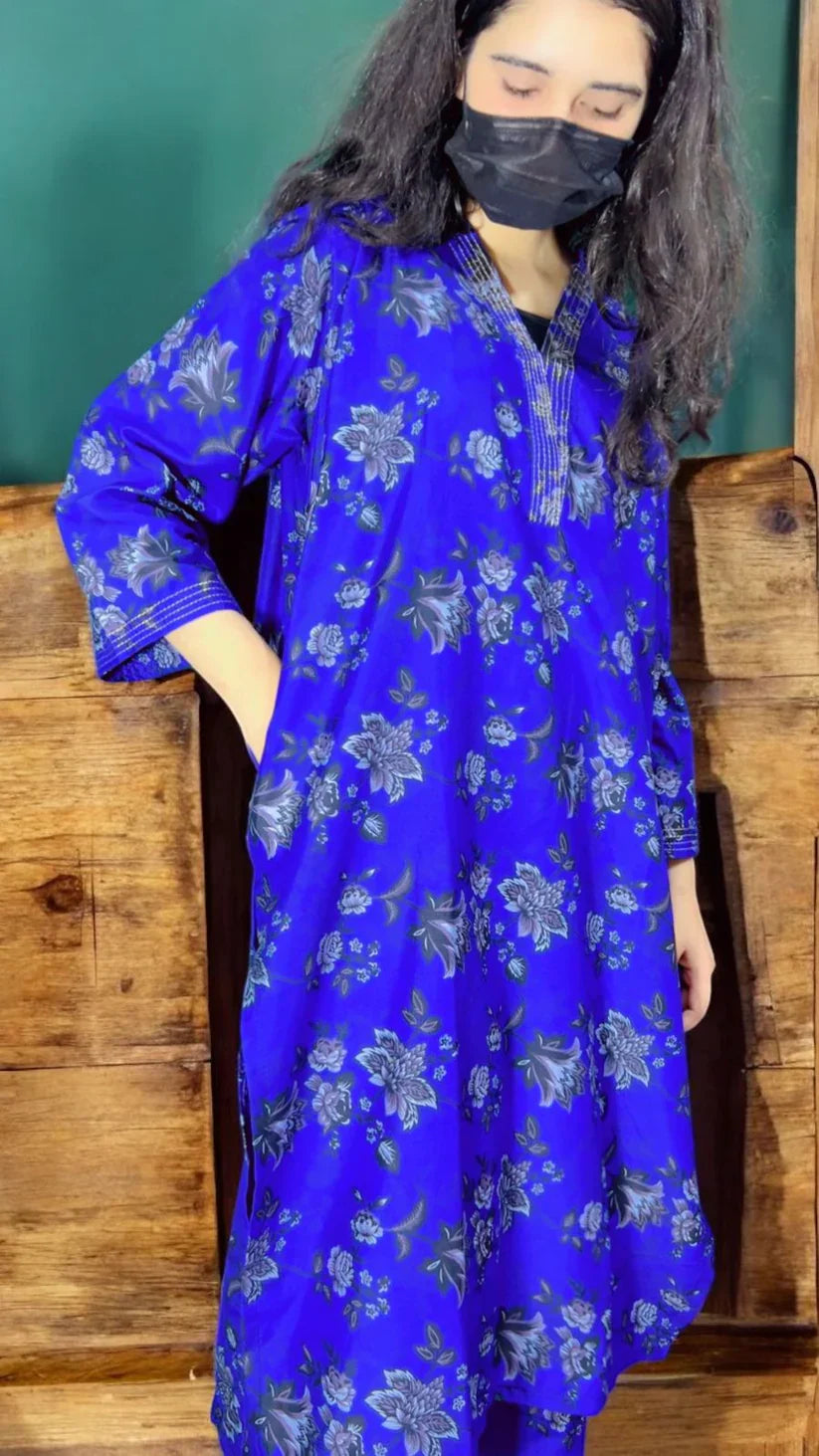 Seerat digital print Stitched 2 Piece suit long length pocket style