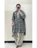 Shees Black Digital Print 2PC Suit STITCHED FOR GIRLS